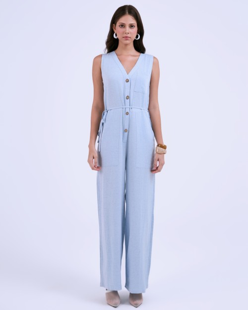 Sixdo SIXDO G-Blue Woven Jumpsuit Long L